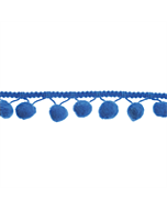 Blue Pom Pom Trim