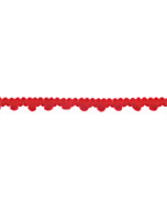 Red Narrow Pom Pom Trim