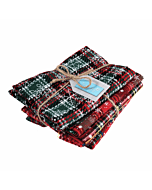 Fat Quarter Bundle Printed Christmas Tartan Reds