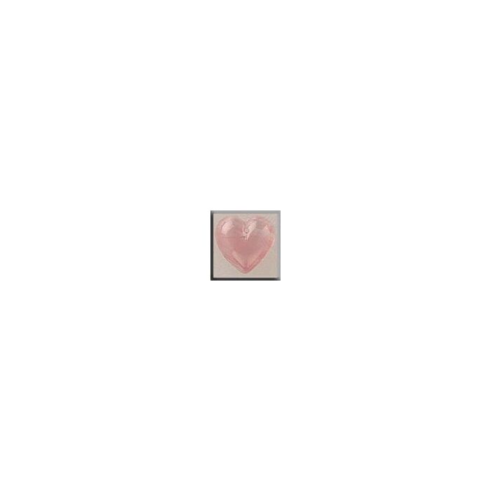 Glass Treasures 12100 - Medium Quartz Heart Pink