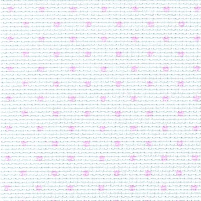 14 Count Aida White with Pink Spots