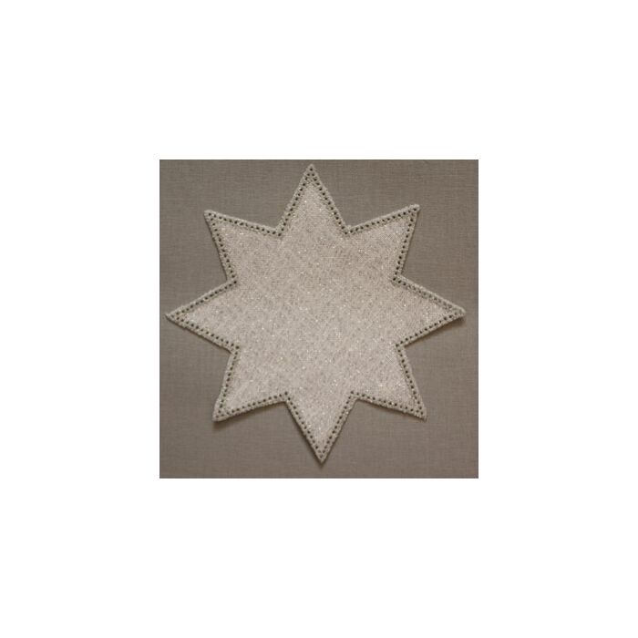 20cm Star Crochet Doilies - White/Silver 20cm / 7.5in