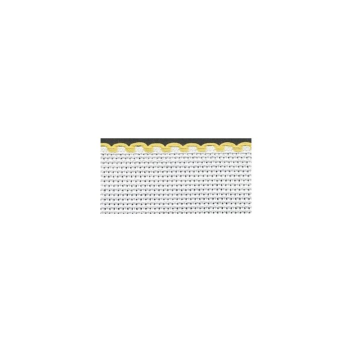 1in / 2.5cm White / Yellow Edged Aida Band - 1m