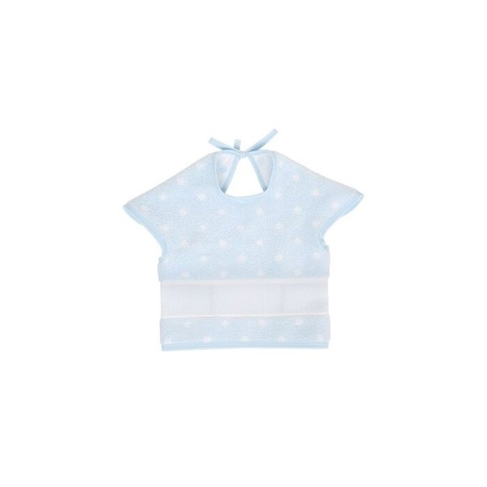 Rico Baby Armhole Feeder Bib - Blue/White (40 x 49cm)