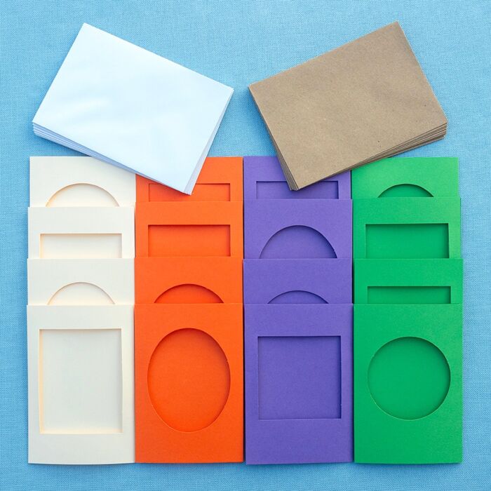 Autumn Colours Card Pack - With choice of White or Kraft Envelopes