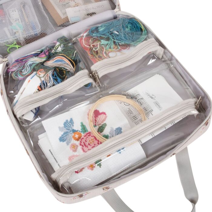 Bee Craft Bag with Hoop Storage