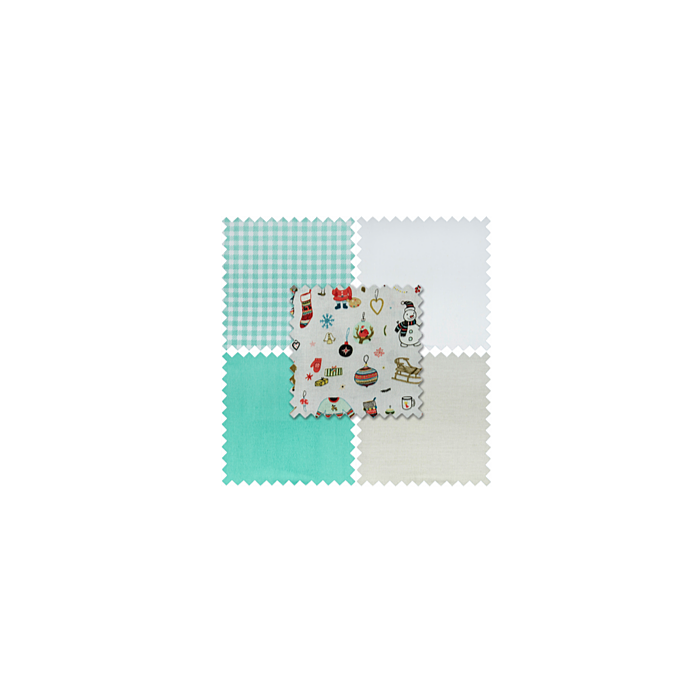 Mint FQ Christmas Fabric bundle