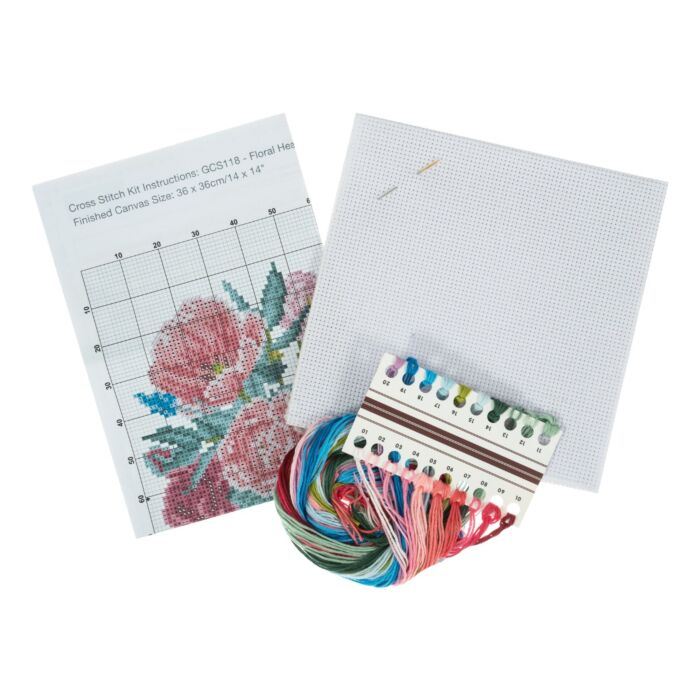 Floral Heart - Trimits Cross Stitch Kit offer