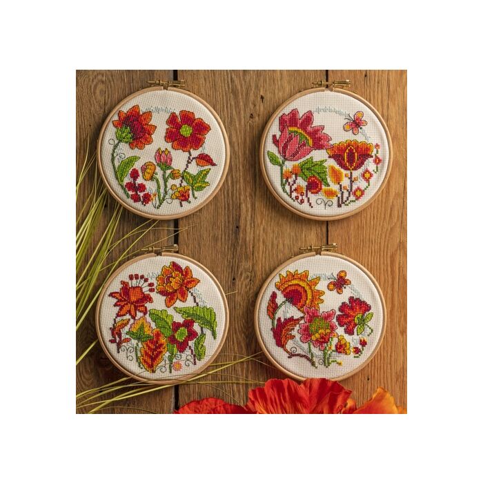 Cross Stitcher Project Pack - Flower Hoops XST347