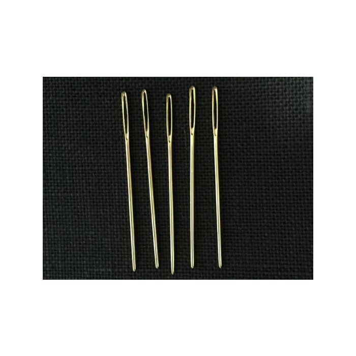 Gold Plated Tapestry Needles - Size 22 - 26 (Pack of 5)