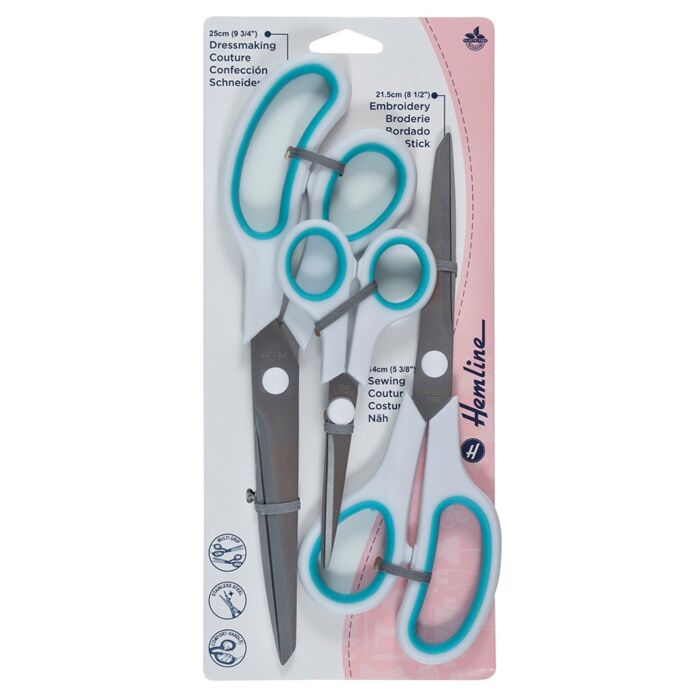 Hemline 3 Piece Scissor Set