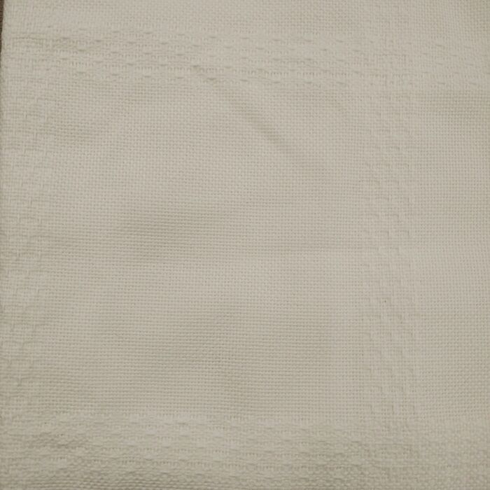 14 Count Palisade Afghan: White - Off Cut - 62 x 164 cm