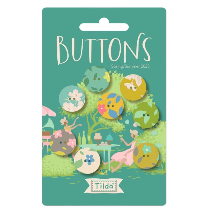 Tilda Sunday Brunch Green Buttons