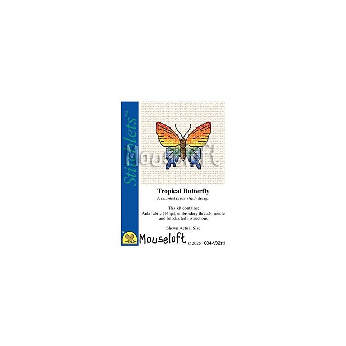 Mouseloft Stitchlet Tropical Butterfly