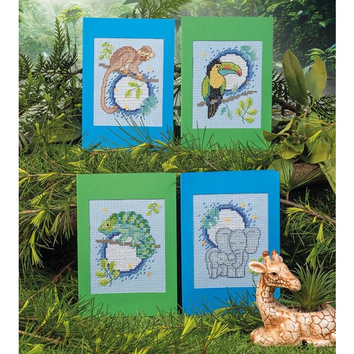 CrossStitcher Project Pack - Issue 423 - Sleeping Animals - CARDS AND FABRIC ONLY