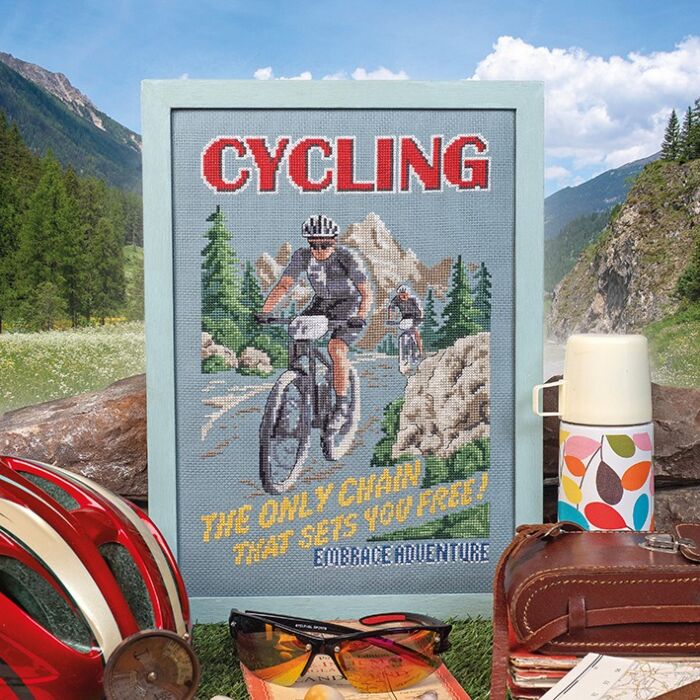 CrossStitcher Project Pack - Issue 426 - Cycling Poster