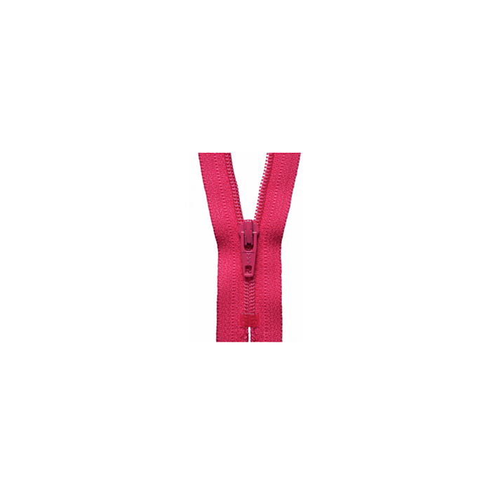 YKK Nylon 10cm Zip - Shocking Pink 516