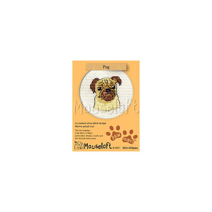 Mouseloft Paw Prints Pug - 00G-008paw