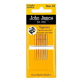 John James Nickel Plated Tapestry Needles - Size 26 (6 Needles)
