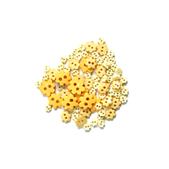 Craft Buttons - Yellow Flowers (2.5g Pack)
