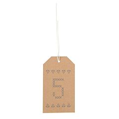 24 Rico Stitchable Advent Calendar Gift Tags - Brown