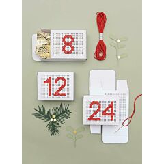 24 Rico Stitchable Advent Calendar Boxes - White