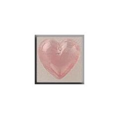 Glass Treasures 12100 - Medium Quartz Heart Pink