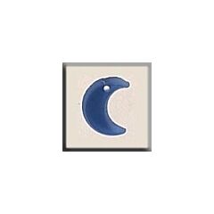 Glass Treasures 12186 - Small Crescent Moon Matte Light Sapphire