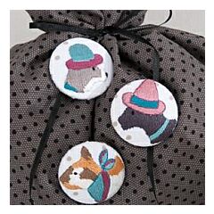 Rico Cat Buttons Embroidery Kit