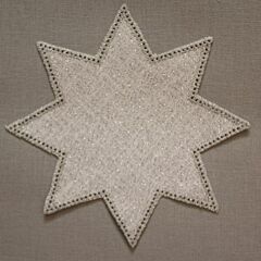 20cm Star Crochet Doilies - White/Silver 20cm / 7.5in