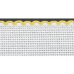 1in / 2.5cm White / Yellow Edged Aida Band - 1m