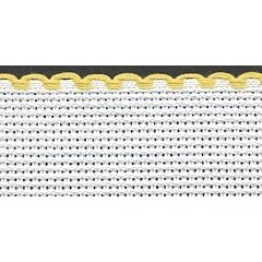 3in / 8cm White / Yellow Edged Aida Band - 1m