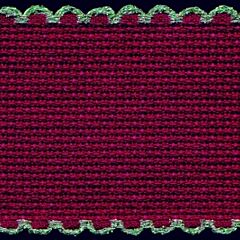 2in / 5cm Burgundy / Gold Edged Aida Band - 1m