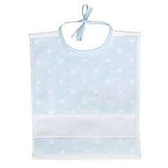 Rico Baby Tie on Bib - Blue/White (30 x 34cm)