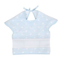 Rico Baby Armhole Feeder Bib - Blue/White (40 x 49cm)