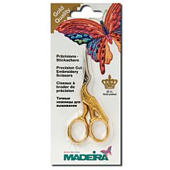 Embroidery Scissors: Gold-Plated: Stork Style: 9cm or 3.5in