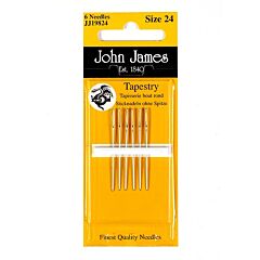 John James Nickel Plated Tapestry Needles - Size 26