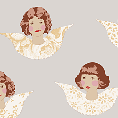 Tilda 100% Cotton Fabric Angel Scraps Sand Fat Qtr 