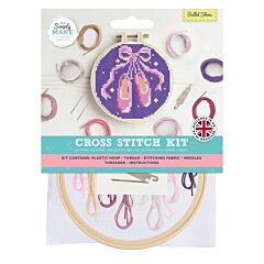 Simply Make Cross Stitch Kit - Ballet Shoes