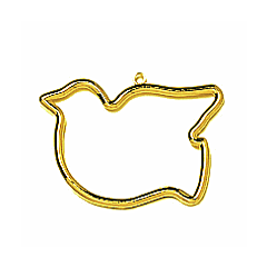 Plastic Bird Shaped Frame - Gold 