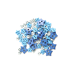 Craft Buttons - Blue Stars (2.5g Pack)