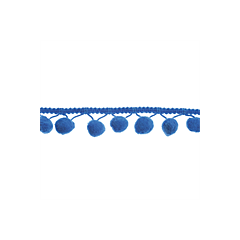 Blue Pom Pom Trim