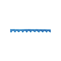 Blue Narrow Pom Pom Trim