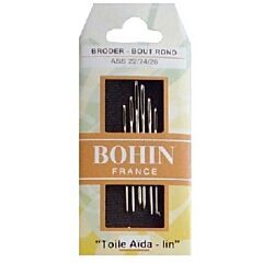 Bohin Tapestry Needles - Assort Size 22/24/26 (Pack of 6)