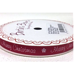 BTB064 - 9mm Merry Christmas Grosgrain Ribbon