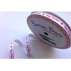 BTB124 - 9mm Happy Christmas Grosgrain Ribbon