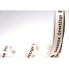 BTB204a - 9mm Seasons Greetings Grosgrain Ribbon