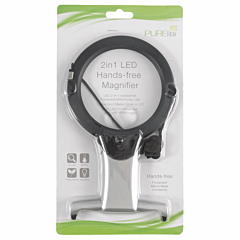 Magnifier Illuminated Hands-Free 2-in-1