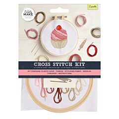 Simply Make Cross Stitch Kit - Cup Cake