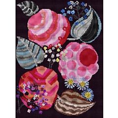BL1195/77 - Deco Rose Motif From Relais Cross Stitch Kit - 20% off RRP
